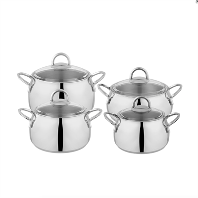 Schafer New Trendy 8 Parça Çelik Tencere Seti