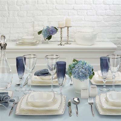 Emsan Fıne Bone Yenı Lotus Platın 61 Prc Yemek Takımı