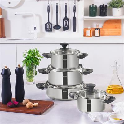 Karaca Buca 8 Parça Çelik Tencere Seti