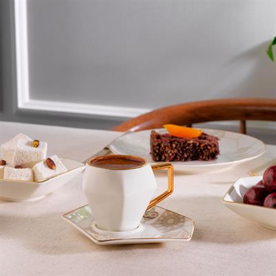 Schafer Bir İstanbul Hikayesi 6 Kişilik Kahve Fincan Takımı 12 Parça Gold 01