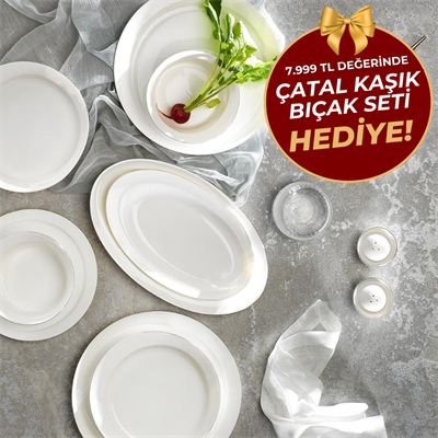 Schafer Superfine Bone Lux Yemek Takımı 56 Parça-Gold