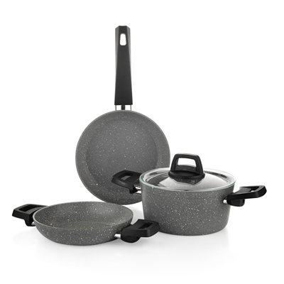 Schafer 1s1621-22005-grı01 Eternal Derintencere 18cm+sahan 18cm+tava 18cm Gri