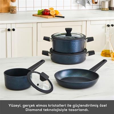 Karaca Bıodıamond Dante 7 Parça Tencere Seti