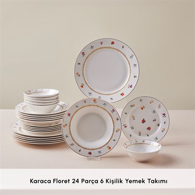 Karaca Floret  24 Parça 6 Kişilik  Multıcolor