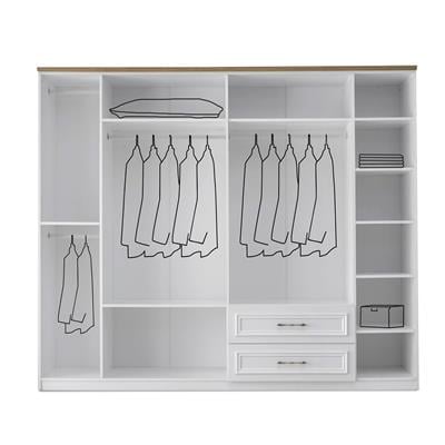 Vize Alsara 6 Kapılı  Yatak Odası Takımı Bazalı