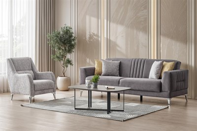 Pek İyi Notte Maxi Takım 3+3+1+1 Bahama Gri+ Antrasit