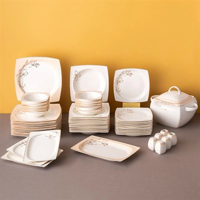 Emsan Fıne Bone Ems Zambak 60 Prç Kare Y.T.