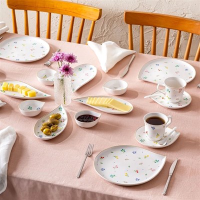 Emsan Daısy Porselen 32 Prç 6 Kişilik Kahvaltı Takımı