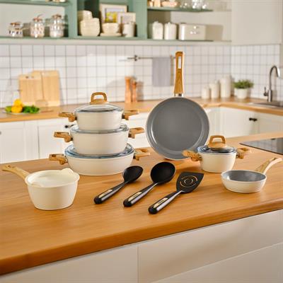 Karaca Swıss Crystal 15 Parça Tencere Seti Creamy