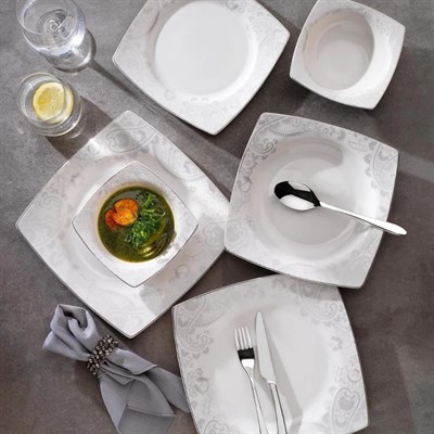 Schafer Gina Yemek Takımı 48 Parça-Platin01