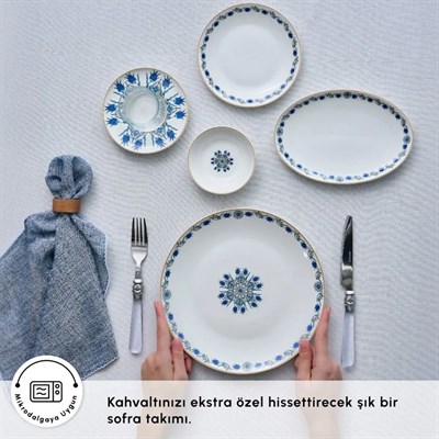Karaca İznik 26 Prç Kahvaltı Seti, Mavi