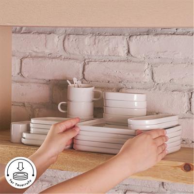 Karaca Stream Bone Cubıque 35 Parça Kahvaltı Seti