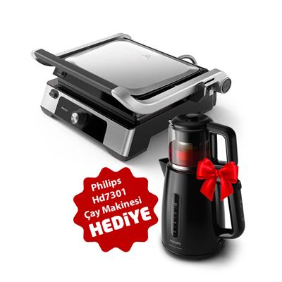Philips HD6301/90 5000 Serisi Izgarali Tost Makinesi (HD7301/00 Çay Makinesi Hediye)