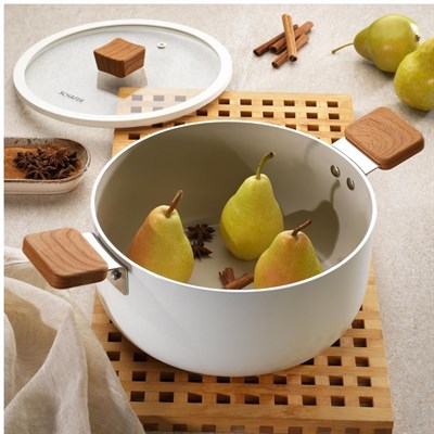 Schafer Ceramoni Seramik Derin Tencere 24 Cm-Krem