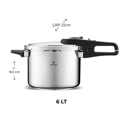 Emsan Fast Cooker Düdüklü Tencere 6 Lt