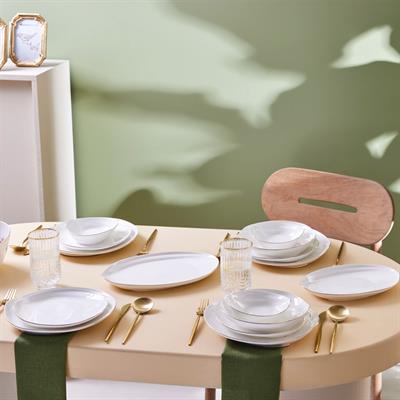 Karaca Stream Bone Yakamoz Gold 59 Parça Yemek Takımı