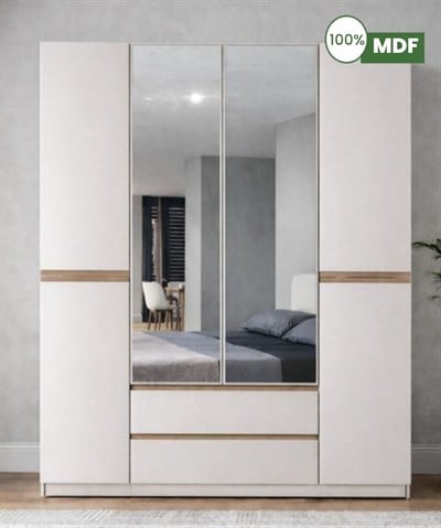Marcastil Alya 4 Kapılıi Dolap MDF