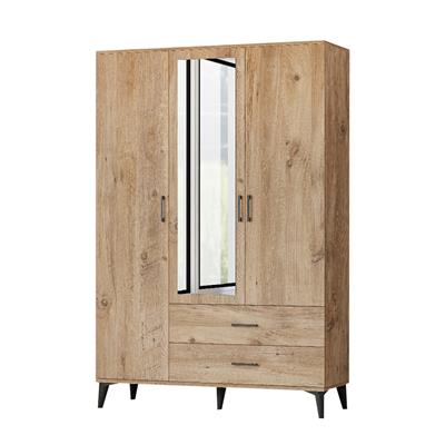 Levent Vera 3 Kapılı 2 Çekmeceli Dolap Atlantik Çam Beyaz