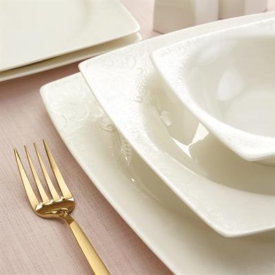 Emsan Fıne Bone Yenı Meyra 61 Prc Yemek Takımı Kare