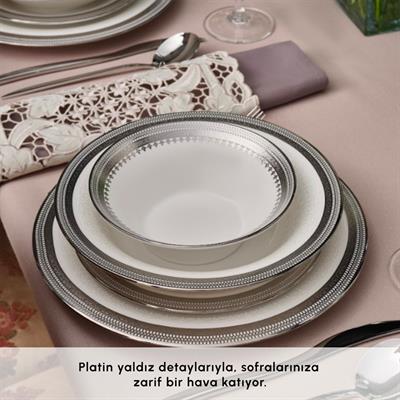 Karaca Royal Bone Kate 55 Prç Ym, Platın