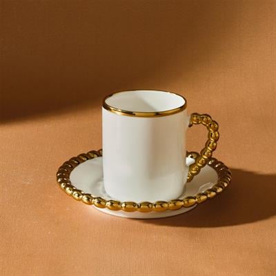 Karaca Boncuk 6 Kişilik 80 Ml Kah, Beyaz