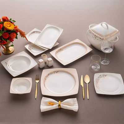 Emsan Fıne Bone Ems Zambak 60 Prç Kare Y.T.