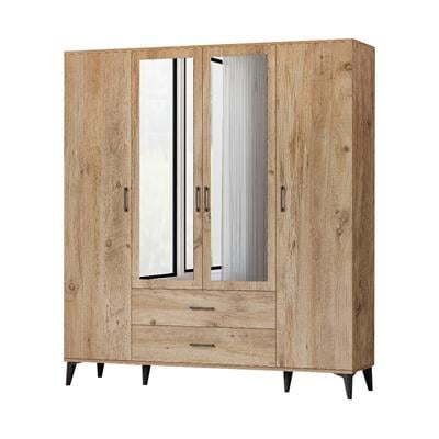 Levent Vera 4 Kapılı Dolap Atlantik Çam Beyaz