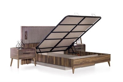 Vize Vintage 6 Kapılı Yatak Odası Takımı Bazalı