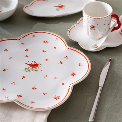 Emsan Myna Porselen 32 Prç 6 Kişilik Kahvaltı Takımı