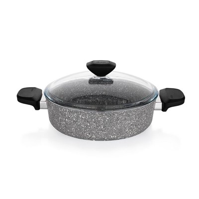 Schafer Etna Yanmaz Yapışmaz Tencere Seti 7 Parça-gri