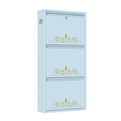 Neco Ab-13 - 3Lü Ayakabı Dolabı 50*15*103 Beyaz