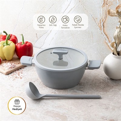 Emsan Swıss Rs 20 Cm Derin Tencere Gri