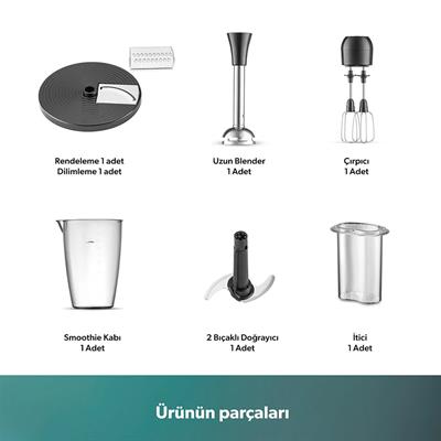 Homend Functıonal 2851H Mutfak Robotu Siyah