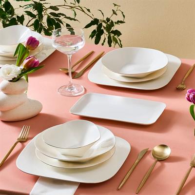 Karaca Stream Bone Curve Corner Gold 53 Parça Yemek Yakımı