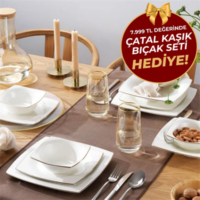 Schafer Elysium Yemek Takımı 48 Parça-Gold