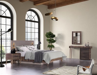 Vize Vintage 6 Kapılı Yatak Odası Takımı Bazalı