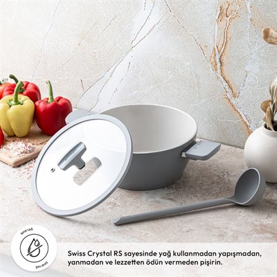 Emsan Swıss Rs 24 Cm Derin Tencere Gri