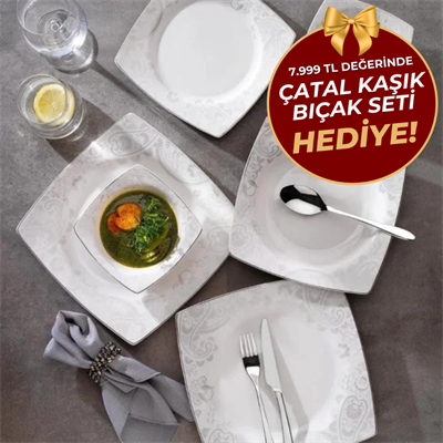 Schafer Gina Yemek Takımı 48 Parça-Platin01