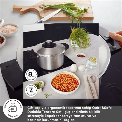 Karaca Quıck&safe Düdük, 4+6 Lt, Renksiz