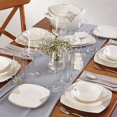 Emsan Bone Yeni Yasemin Yemek 60 Prç Hs Plt Y.kare