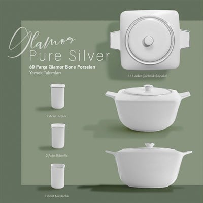 Schafer 1s2407-01001-plt01 Glamor Pure  60 Prç Yemek Takım Platin