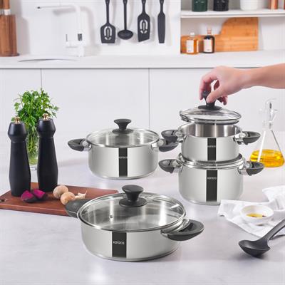 Karaca Buca 8 Parça Çelik Tencere Seti