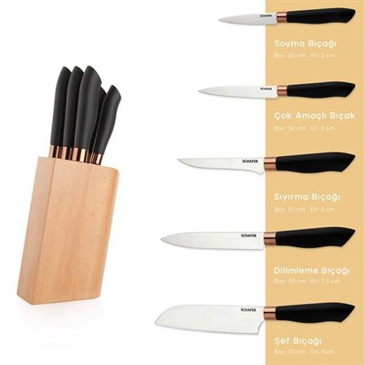 Schafer Keen Standlı Bıçak Seti-6 Parça
