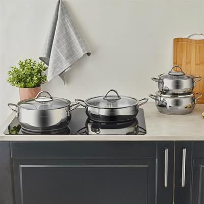 Karaca Urla Çelik Tencere Set 8 Parça