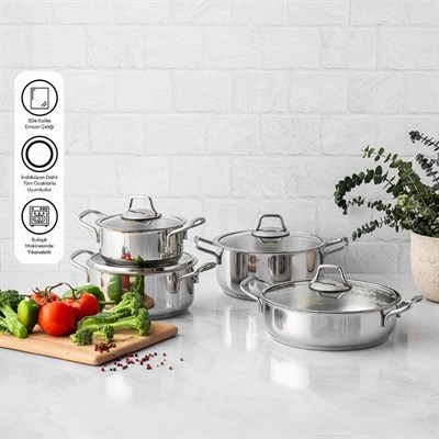 Emsan Demre 8 Parça Tencere Seti