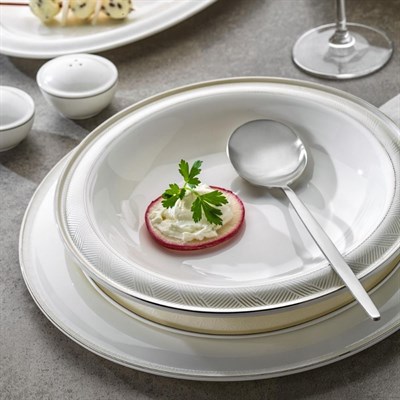 Schafer Superfine Bone Delicea Yemek Takımı 56 Parça-Platin