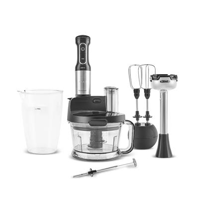 Karaca Prosteel 7In1 1000W Süt Köpürtücü Aparatlı Mutfak Robotu, Black