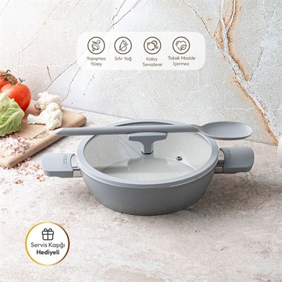 Emsan Swıss Rs 30 Cm Karnıyarık Tencere Gri