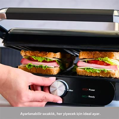Homend Grillant 1366H Grill Ve Tost Makinesi Inox