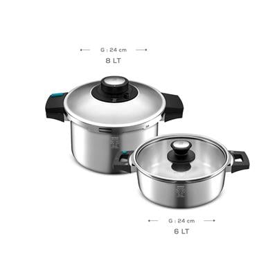 Karaca Quıck&Safe 6+8 L Düdüklü Tencere Seti
